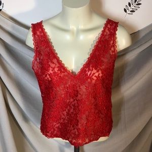 Vintage 90s Maidenform Red Camisole Made in 🇺🇸